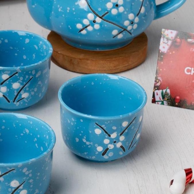 Sale Sakura Japanese Tea Set Hampers Natal Lebaran Souvenir Hadiah Cangkir Teko Bunga Teapot Tea Set