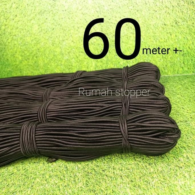 

tali elastis 3mm hitam 60meter+- murah