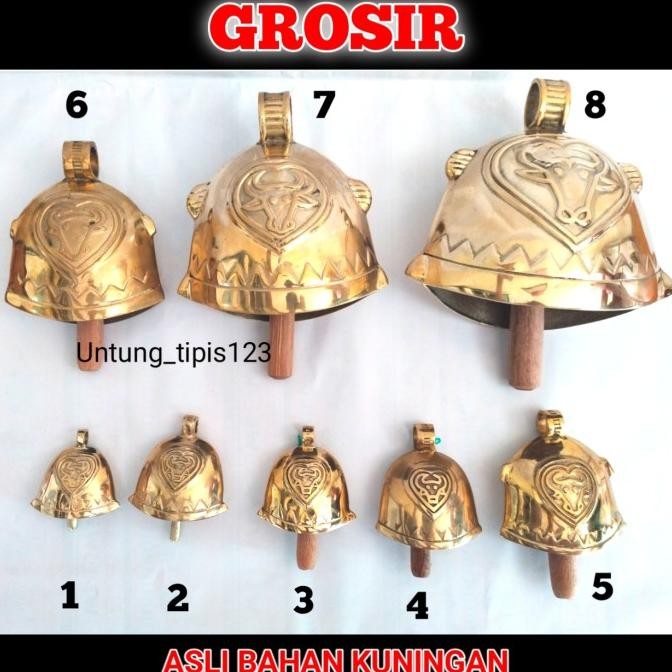 Lonceng Sapi bahan kuningan kelontongan kuningan bel pintu murah