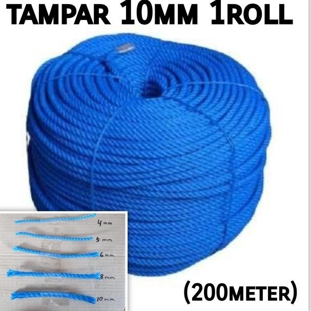 

1 Roll Tali Tampar 10 Mm Tali Ikat Tali Tambang Plastik 10Mm New Stok