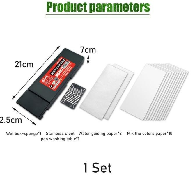 

WET PALETTE SET BEST untuk acrylic paints PALET CAT moisture hand brush dengan Pena pembersih murah