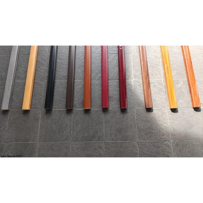 P : 2M Pegangan Tangga / Hand Railing Pvc / Warna Coklat Tua Serat New Stok