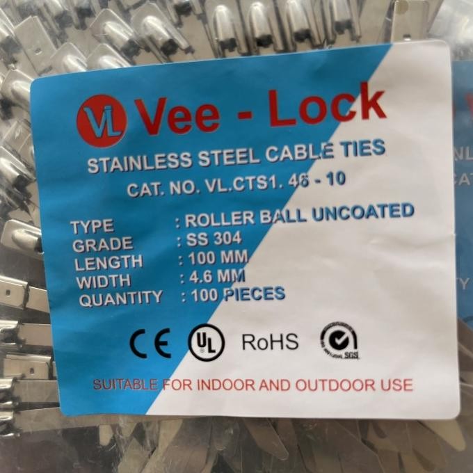 

Cable Ties - Kabel Tis Stainless Vee-Lock 4.6 X 100 Mm New Stok