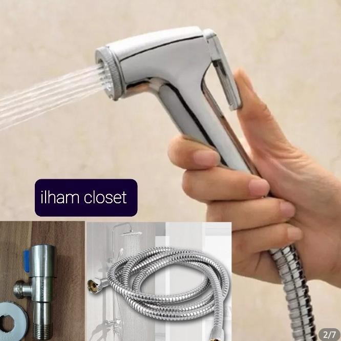 Paket Jet Shower Closet Duduk Kran Shower Sus Baru