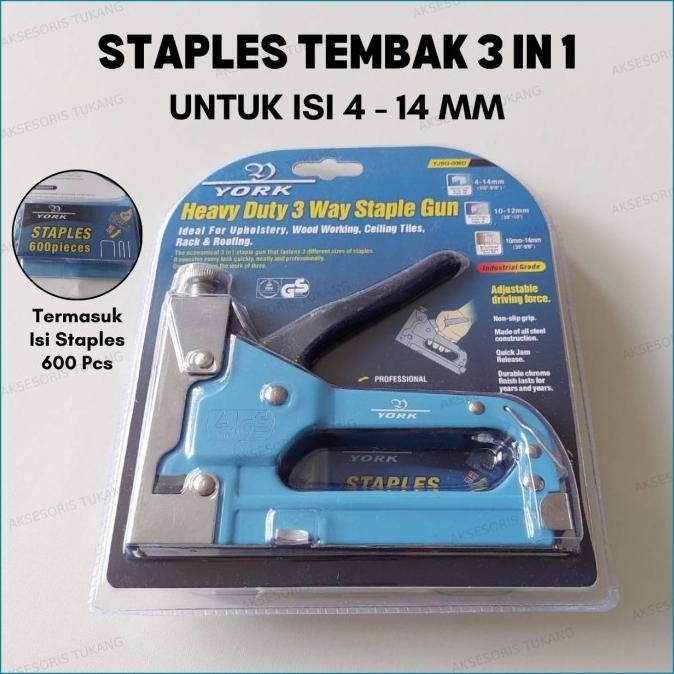 

Staples Tembak 3 In 1 Staple Gun Tacker Stapler Hekter Jok Sofa Kulit KALI