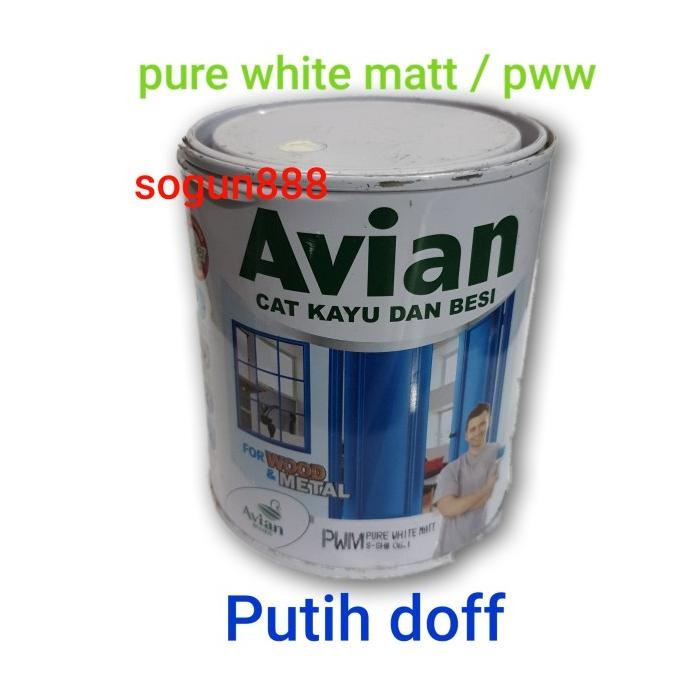 Spesial Avian Cat Kayu Dan Besi 1 Kg Putih Doff
