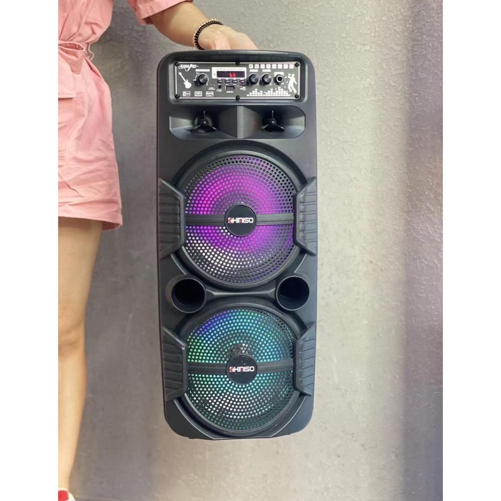 fg-87 KIMISO QS-222 Speaker Bluetooth Karaoke 16 Inchi Free MICROPHONE Kabel Speaker KIMISO QS222 Or