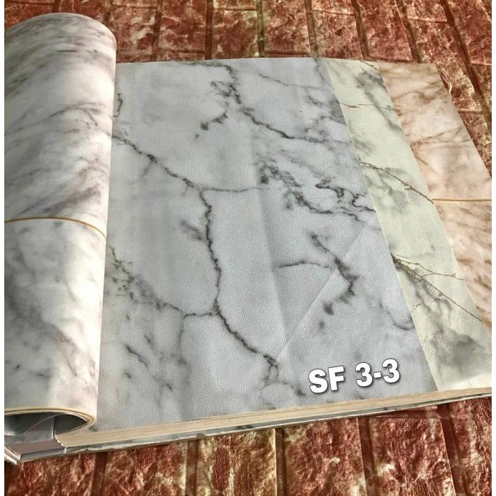Terjangkau Wallpaper Dinding Motif 3D Granit Marble Natural