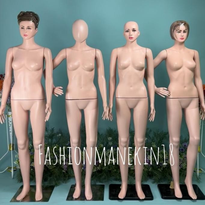 PATUNG MANEKIN FULLBODY PRIA DAN WANITA 3 MODEL KEPALA MANEKIN TF