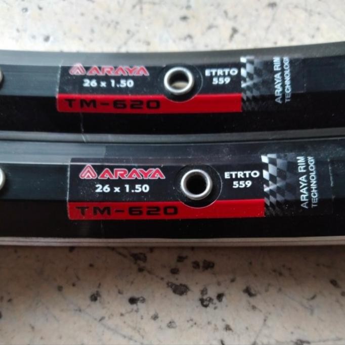 velg 26 araya tm 620 rim hole 32 dan hole 36 Harga sepasang .