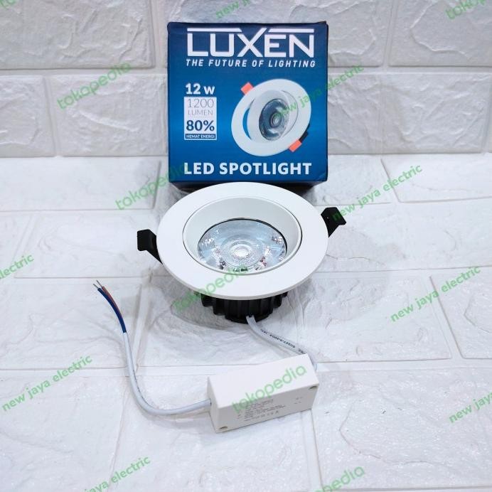 LED SpotLight COB 12Watt LUXEN / Lampu sudut ib bulat 12w Spot Light murah