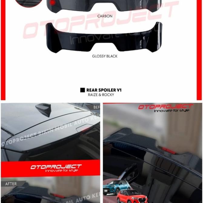 Spoiler Toyota Raize Tanpa Cat