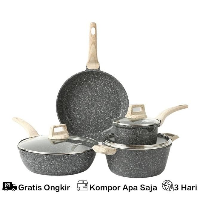 TERLARIS GREBLON GERMANY Panci Wajan Granite Diecast Wok PAN