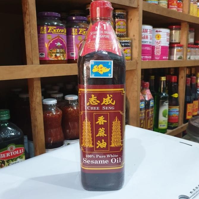 Chee Seng Double Pagoda 100% Pure White Sesame Oil/ Minyak Wijen Putih 750ml murah