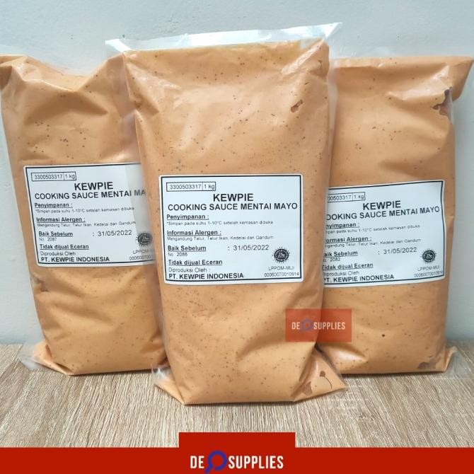 

Kewpie Mentai Mayo Cooking Sauce 1kg - Saus Mentai Sushi Salmon Halal murah