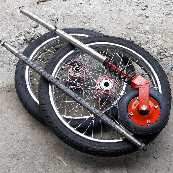 Roda Gerobak Ruji Motor 17Inch & Roda Gletrek Roda Kastor Ban Gerobak New Stok