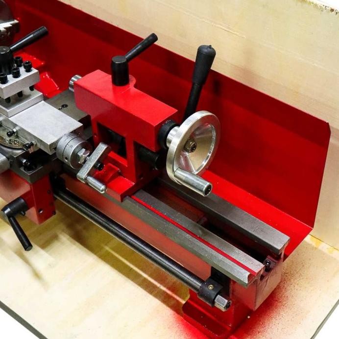 OSSIEAO Mesin Bubut Mini Lathe Wood Working DIY 550W - Hitam MURAH murah