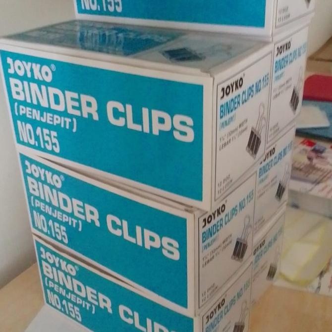 

BINDER CLIP NO 155 MEREK JOYKO HARGA SATU GROSS ISI 12 KOTAK murah