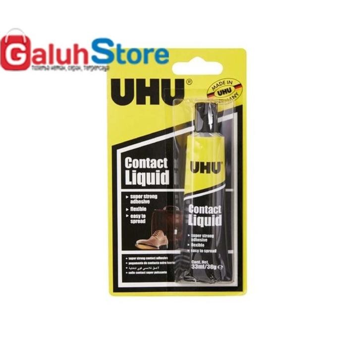 

Uhu Contact Liquid Lem Kain Lem Karet Sepatu Leather Rubber 33ml murah