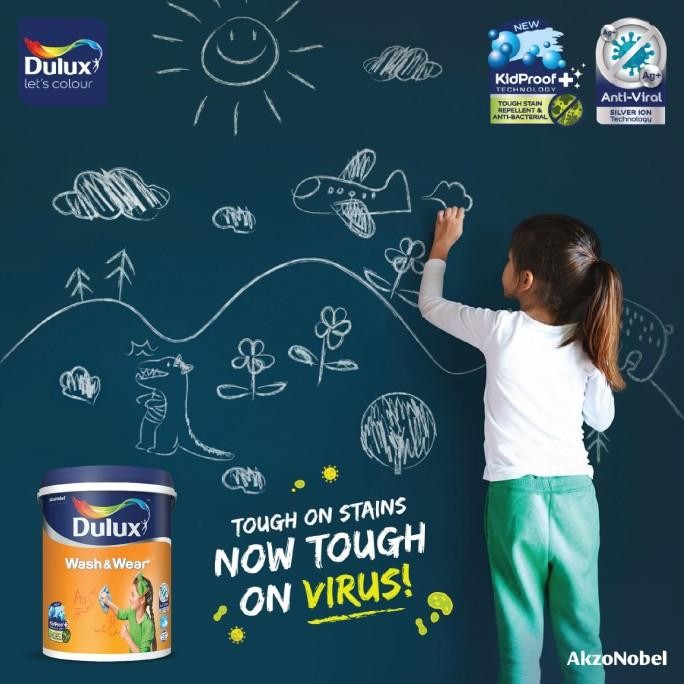 CAT DULUX EASY CLEAN 2.5L / WHITE 1501 / PUTIH murah