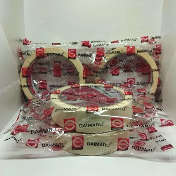 

Masking tape Daimaru/Lakban kertas 1' 24mm x 20m (min 1dus = 96roll) murah