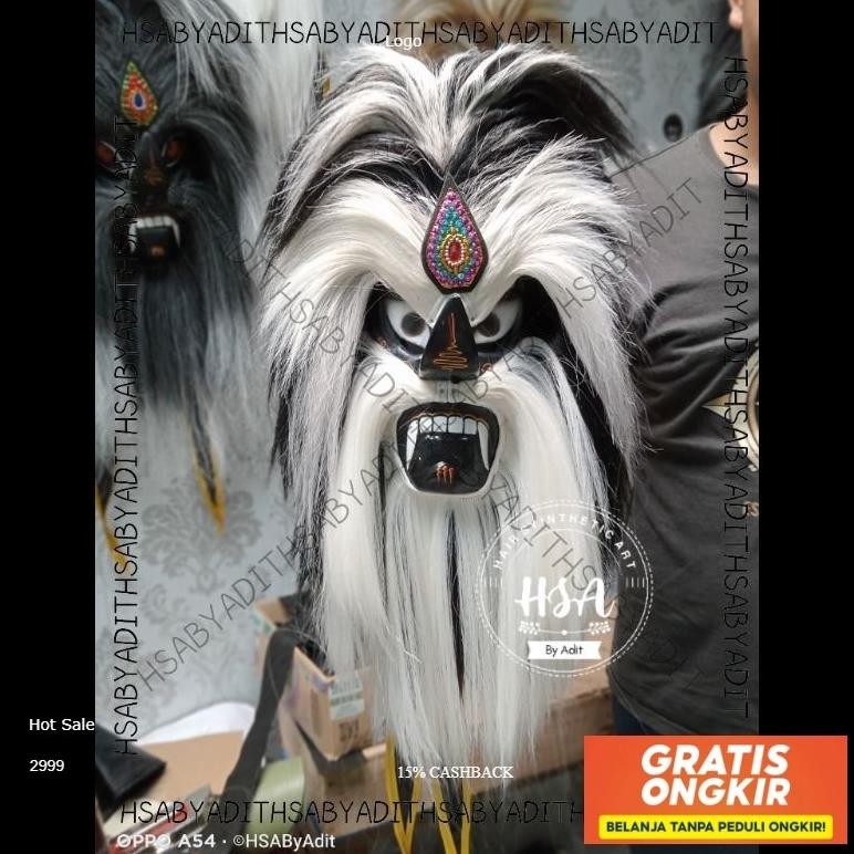 Topeng Ganongan Murah Bujang Ganong Keren Murah Terbaru Stock