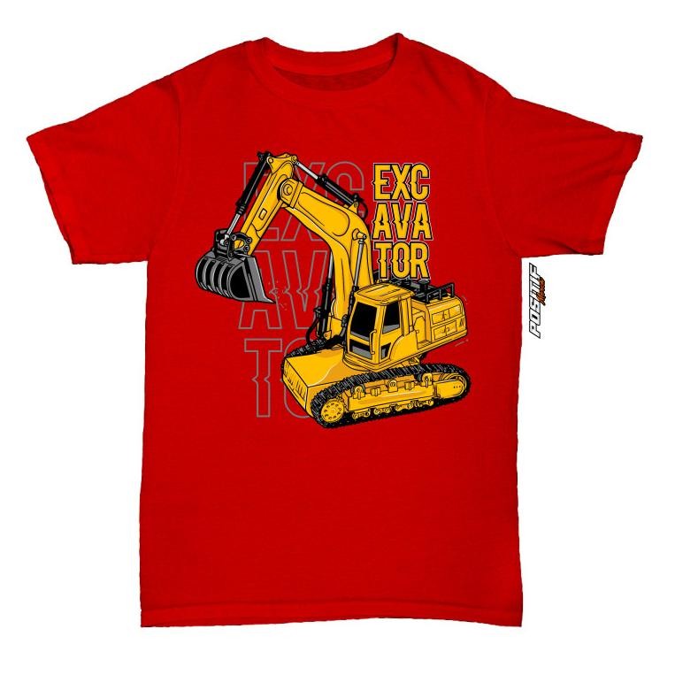 Kaos Anak Excavator Truk Alat Berat Distro Positif Merch Original