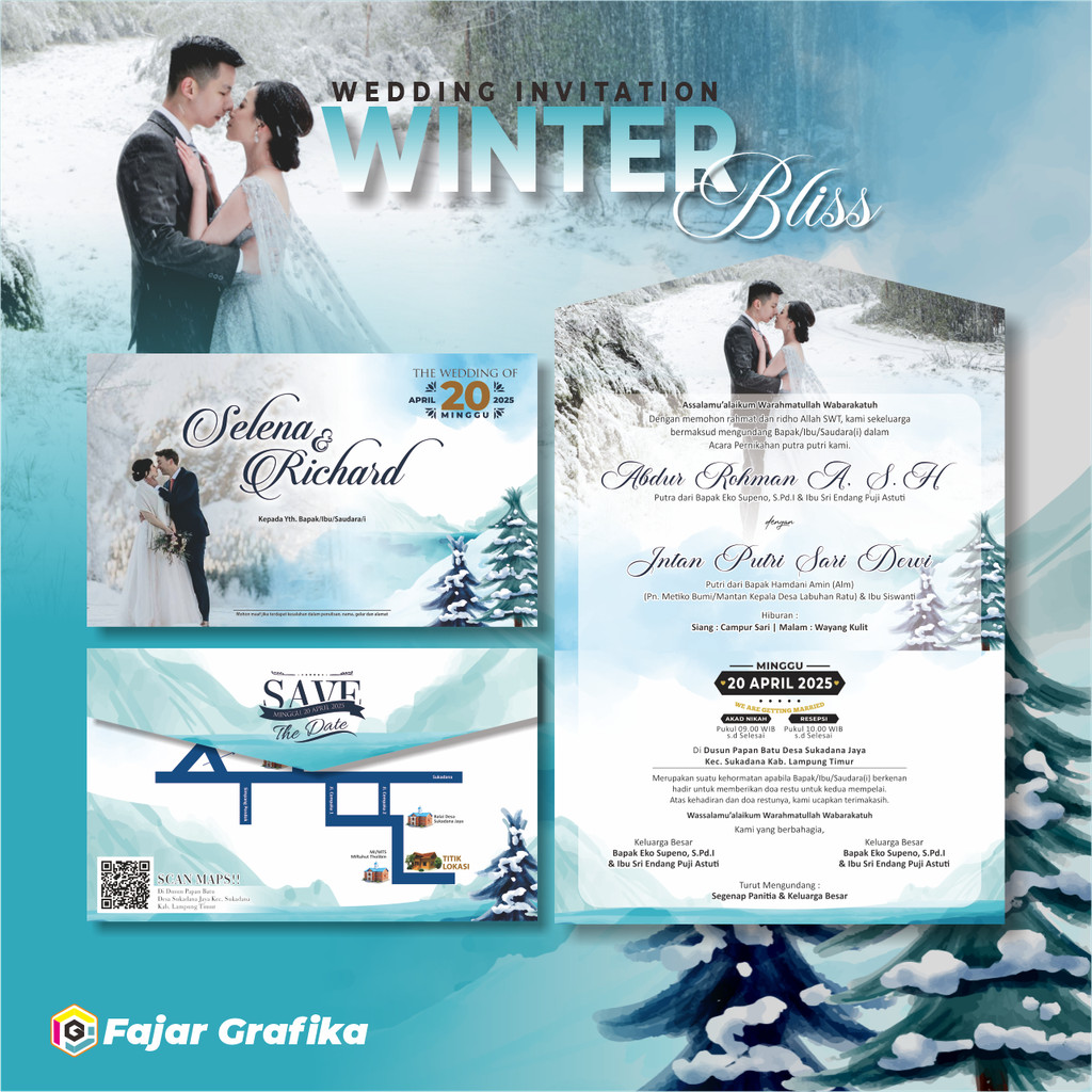 undangan mewah semi amplop