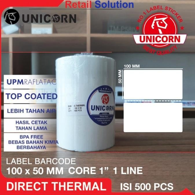 

Stiker Label Barcode Thermal 100x50 mm / 100 x 50 mm / 100x50mm murah