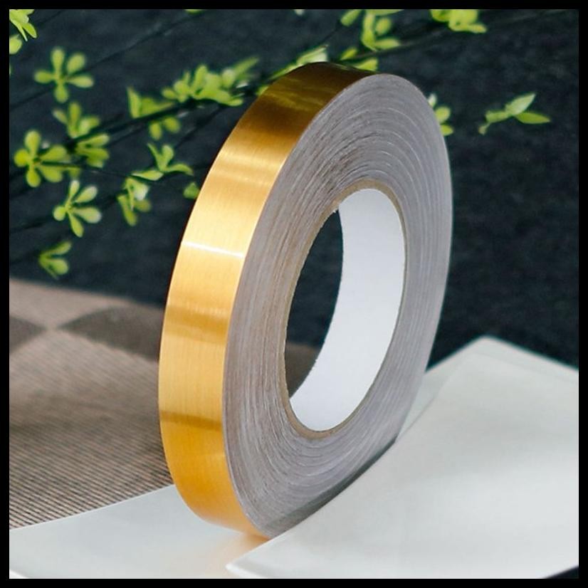 

50M/ROLL GOLD SELOTIP MASKING TAPE GOLD WASHI TAPE STIKER EMAS PITA PEREKAT STRIP PEREKAT DIRI DEKORASI LANGIT-LANGIT STIKER