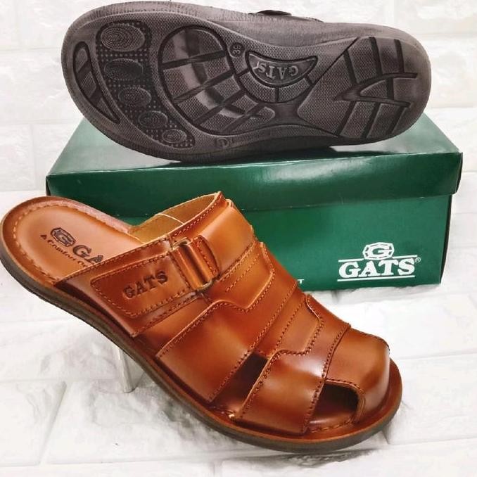 Murah Sepatu Sandal Selop Pria Kulit Gats Hg 061 Terbaru Original