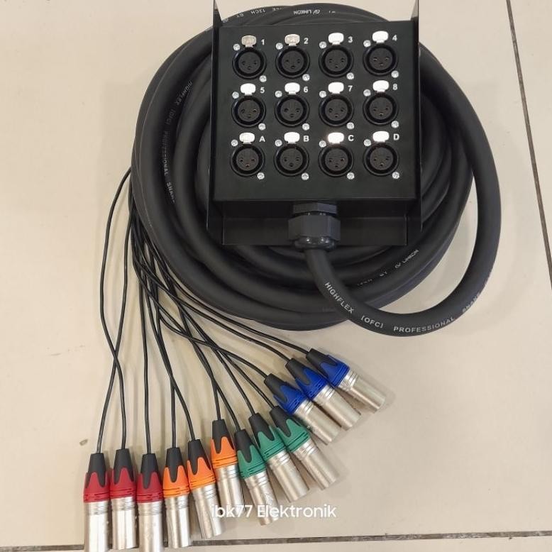Kabel Snake isi 12Ch Komplit + Box Snake STX Dan Connektornya