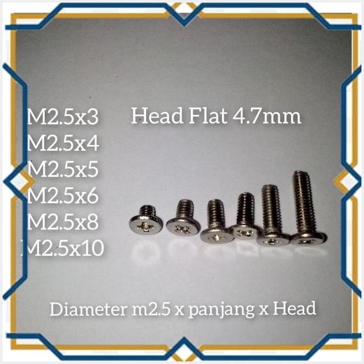 [bon] sekrup baut screw m2.5 laptop notebook universal