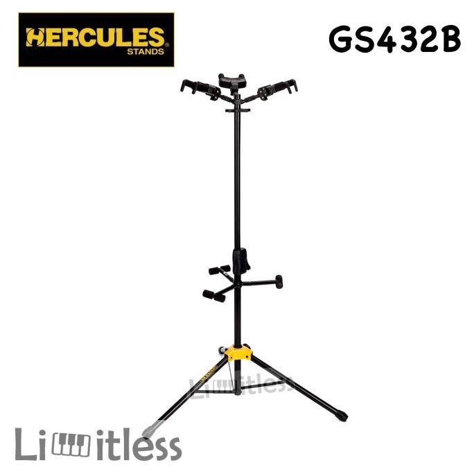 Hercules Gs432B Triple Stand Gitar Bass Original