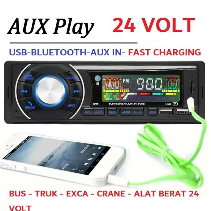Tape Mobil Truk 24 Volt Bluetooth Usb Mp3 Fm Radio Jsd-520 24 Volt