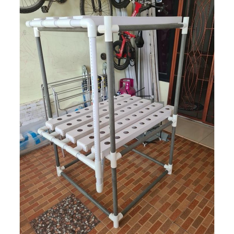 HOT SALE Gully talang kotak hidroponik aquaponik lengkap dgn tutup & netpot