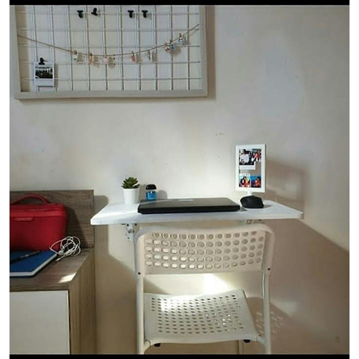 PREMIUM Meja Lipat Dinding Rak Papan gantung Ambalan Laptop Printer Pc LAJ