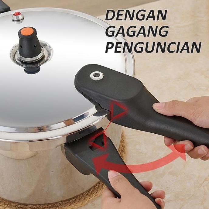 Grosir Sm Living  Panci Presto Stainless Steel 4L/8L/12L Liter Panci Steamer Panci Kukusan