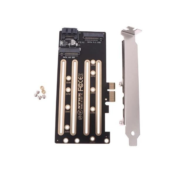 Pcie X1 To M.2 Sata + M.2 Nvme Converter Adapter Card Konverter Co