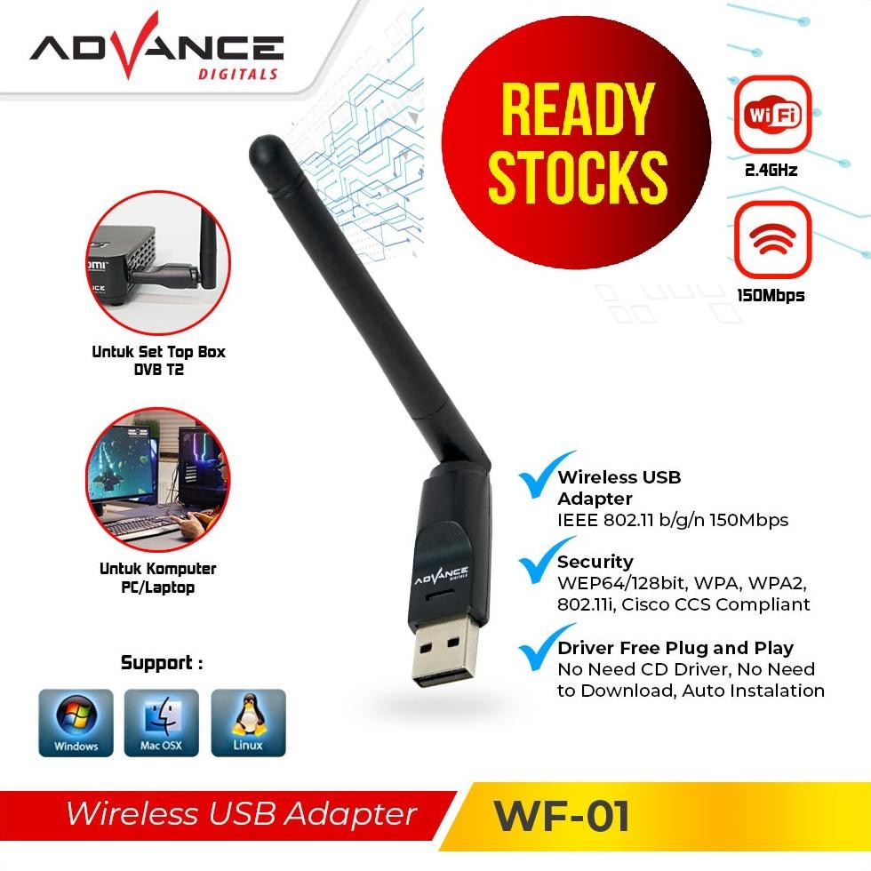 Advance Wf01 Wifi Dongle Usb Wireless Adaptor Set Top Box