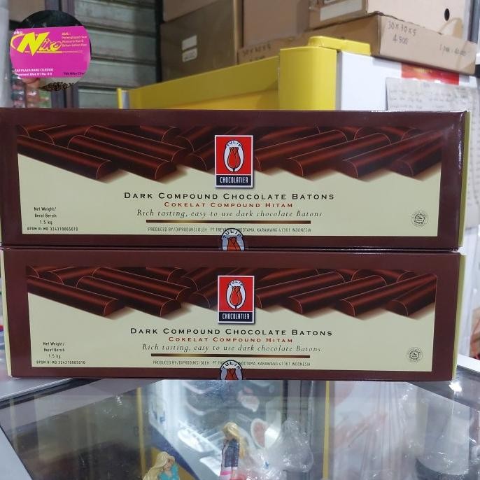 

coklat tulip stik / chocolate stick baton / stick compound 1.5 kg murah