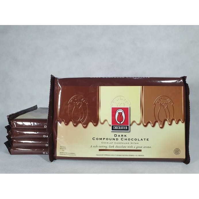 

TULIP Dark Chocolate Compound - Coklat Dark Compound 1 kg murah