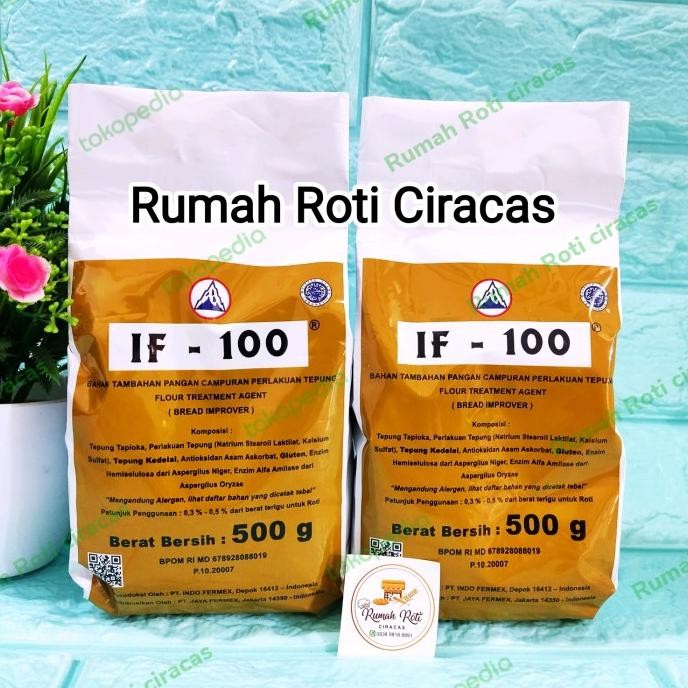 

IF-100 BREAD IMPROVER PENGEMPUK PELEMBUT ROTI KUE KEMASAN 500GR murah