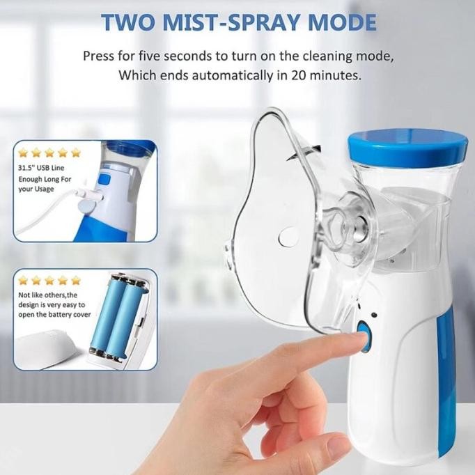 Alat Terapi Pernafasan Ultrasonic Inhaler Nebulizer uap Bayi pilek [terbaik]