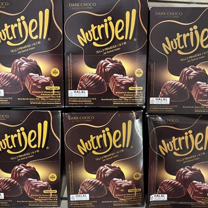 

Nutrijell Dark Choco perbox isi 12 pcs murah