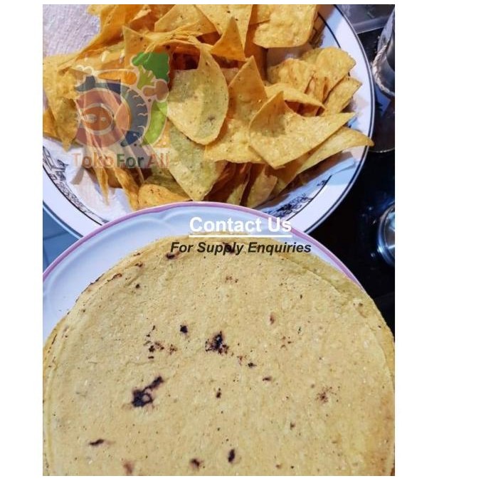 

Yellow Corn Tortilla Frozen (Kulit Nachos), 100% Jagung, 500gr, 12cm murah