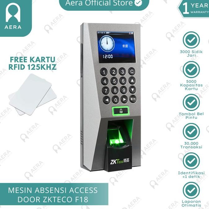 

Sale Mesin Absensi Kartu Rfid Dan Akses Kontrol Pintu | Mesin Absensi Fingerprint Zkteco F18