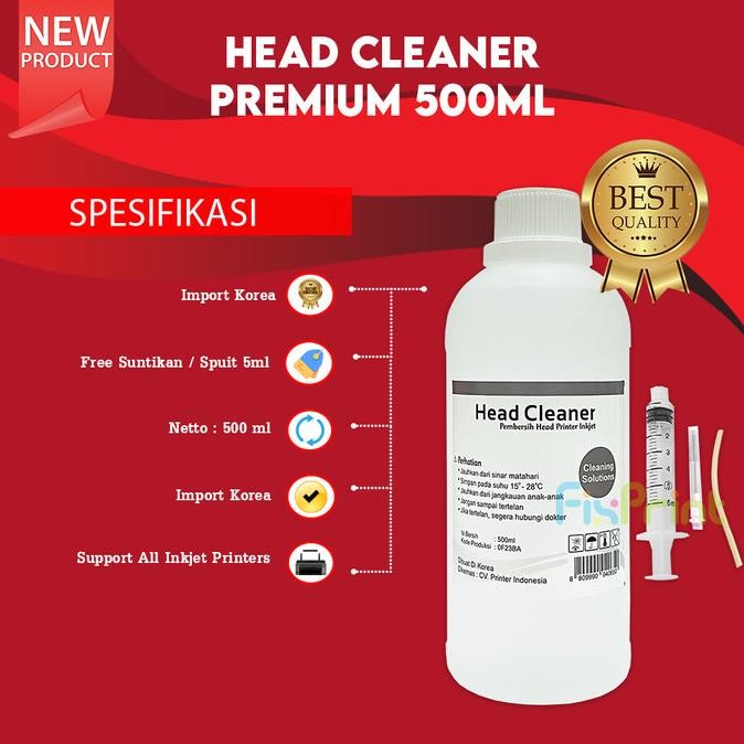 

Murah Head Cleaner Premium Korea 500Ml Cairan Pembersih Free Suntikan 5Ml