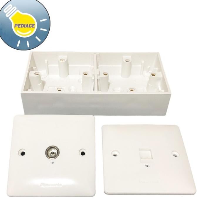 Stop Kontak TV + Stop Kontak Telepon Outbow Panasonic Acrosea