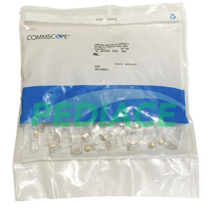 Jack RG 45 CAT5E COMMSCOPE Connector 6-554720-5 1 Pack (100 PCS)
